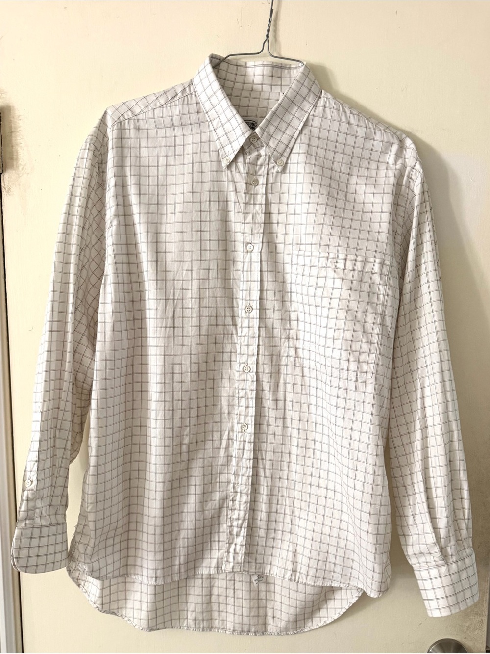 Men's Y2K Missoni UOMO Windowpane Button-Down Shirt 17 L